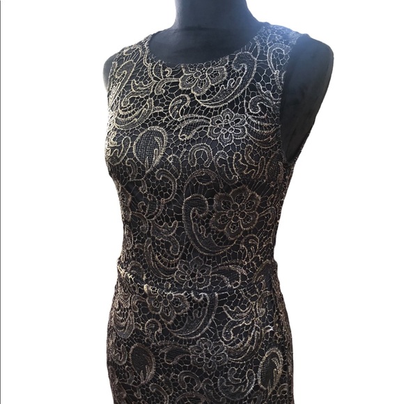 Bisou Bisou Tight Bodycon Little Black Lace Dress size 6 - Picture 6 of 15